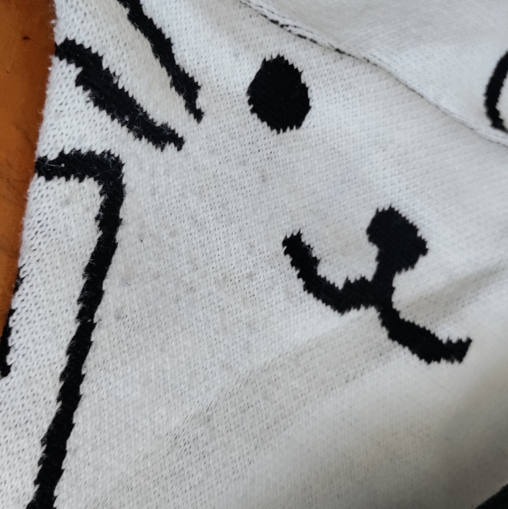 Crazy Cat Knit Crewneck Sweater L/XL - Picture 6 of 8